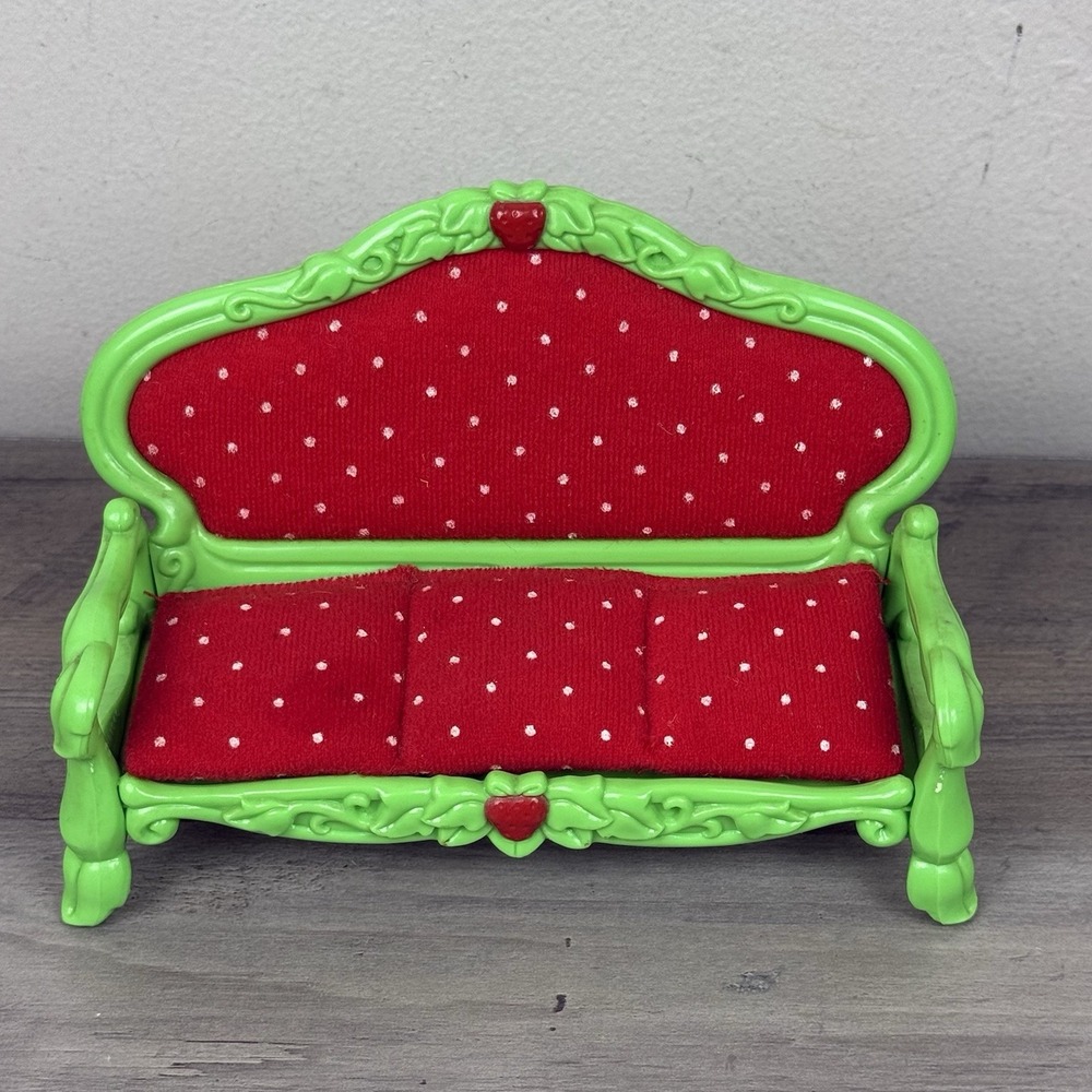 Strawberry Shortcake Berry Happy Home Dollhouse Part Sofa W/ Couch Cushion 1983